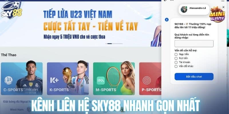 Kênh liên hệ SKY88 nhanh gọn nhất