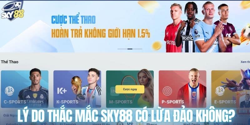 Lý do người tham gia thắc mắc SKY88 có lừa đảo không?